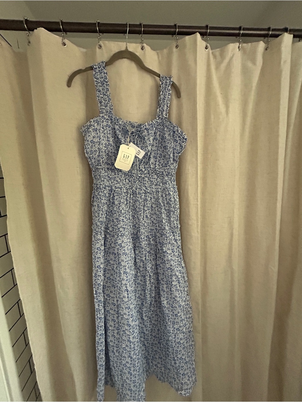 NWT sz Large Gap × DÔEN Floral Midi Dress - Picture 6 of 6